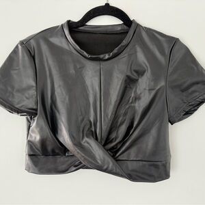 Black Women's Twist Front Top